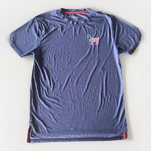GOAT USA T-Shirt Mens L Blue United States Flag Patriotic